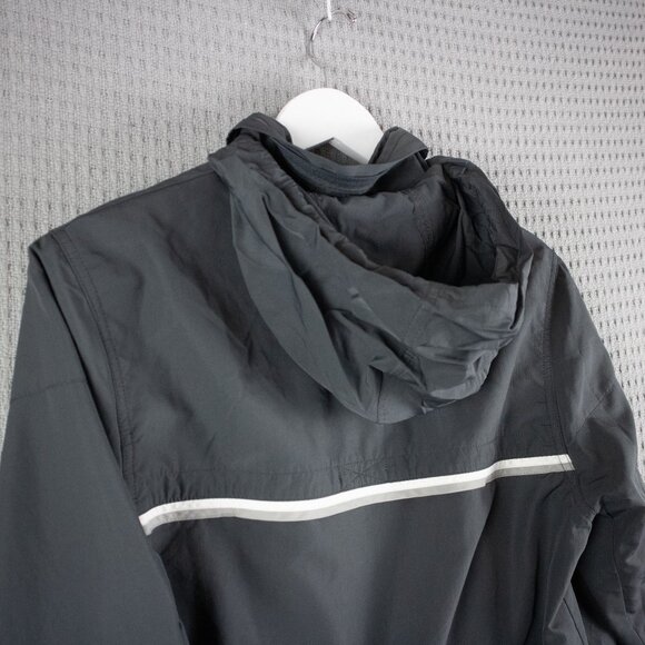 Nike 2000s Grey Tag Striped Windbreaker Light Jacket Mens S - Picture 8 of 8